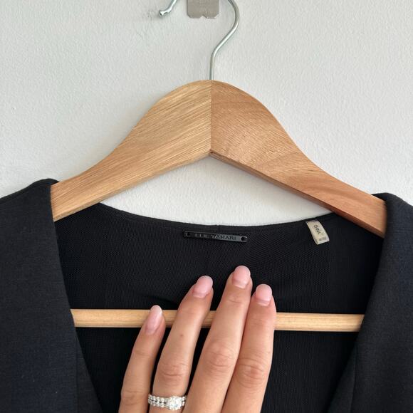 Elie Tahari Heidi Eyelet Hem 1/4 Zip Sleeveless Dress Black 10 - Picture 8 of 8